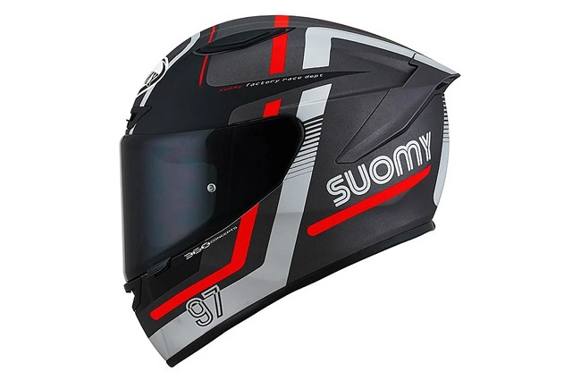 Casca integrala SUOMY TRACK-1 Ninety Seven Matt Gunmetal/Red L